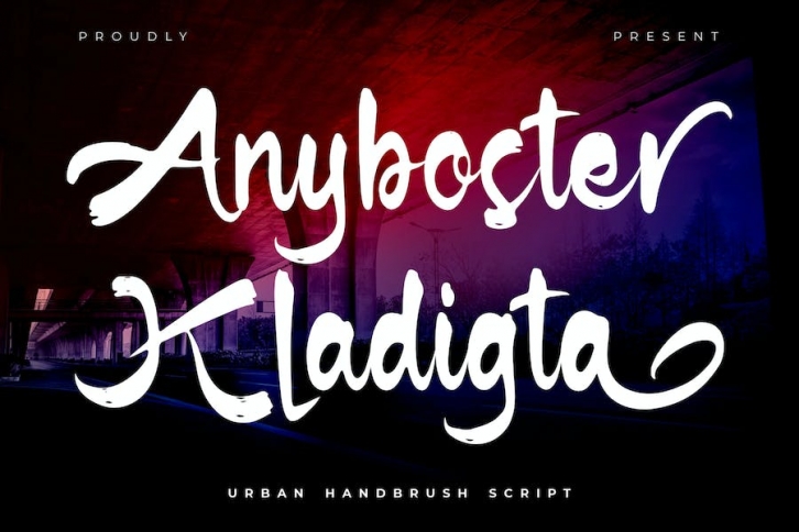 Anyboster Kladigta Urban Handbrush Script Font Download