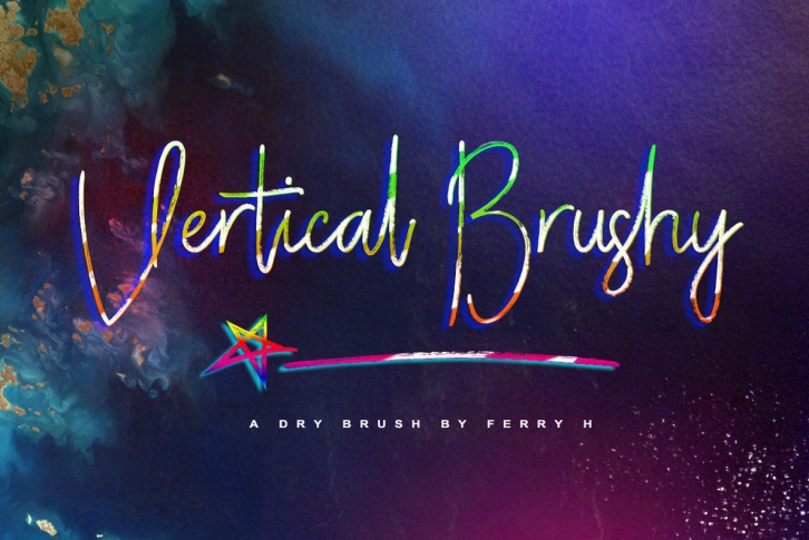 Vertical Brushy Font Download