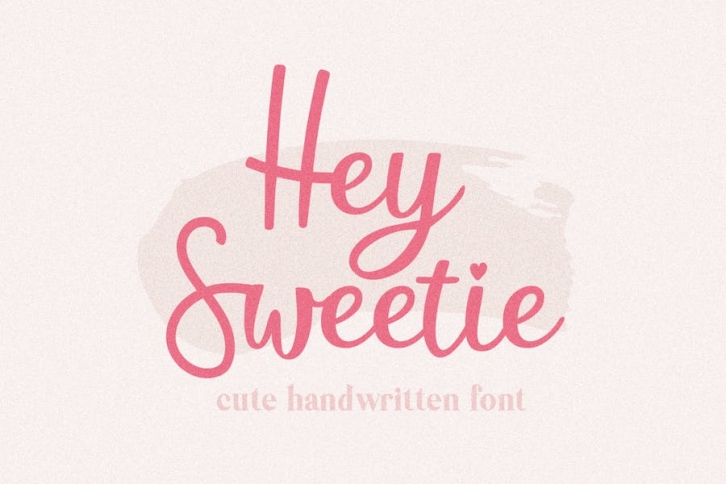 Hey Sweetie Handwritten Font Font Download