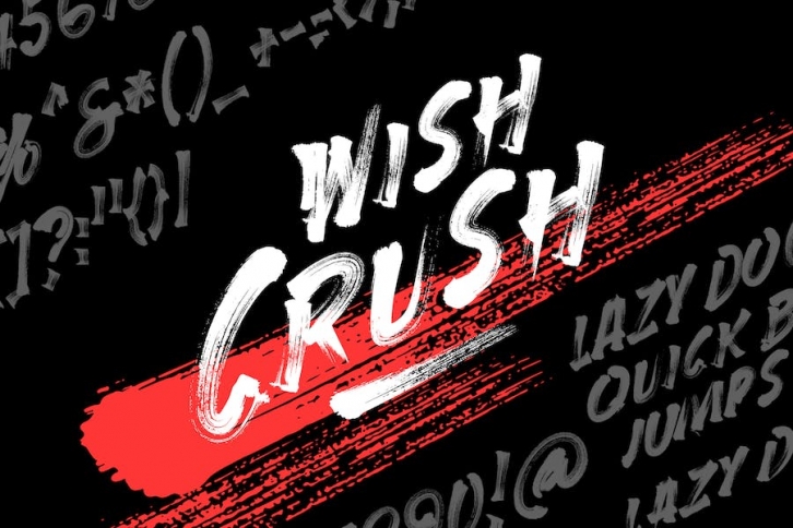 Wish Crush. Dry Brush Font Font Download