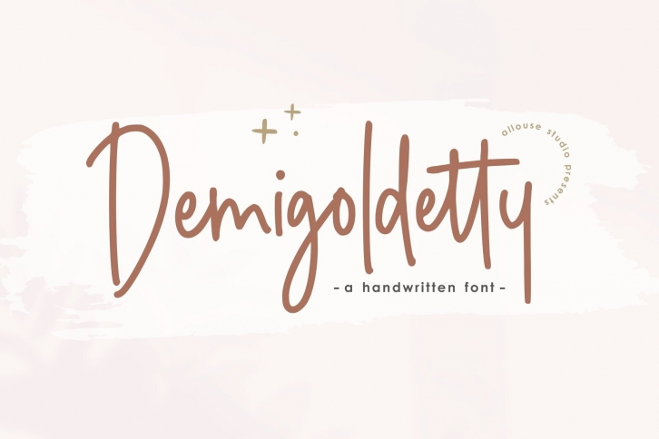 Demigoldetty Font Download