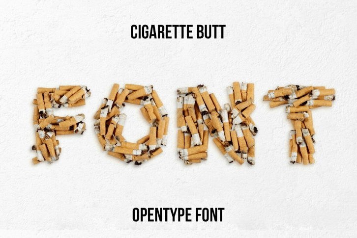 Cigarette Butt SVG Font Download