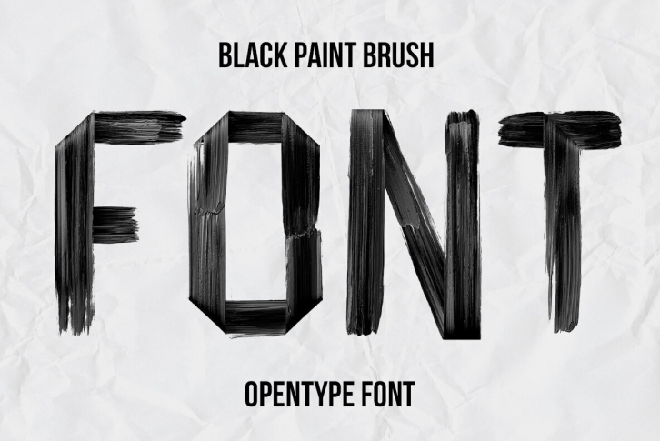 Black Paint Brush SVG Font Download