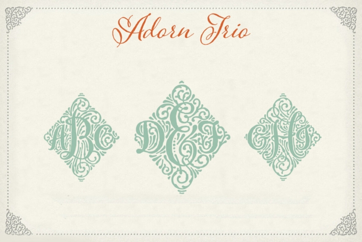 Adorn Trio Font Download