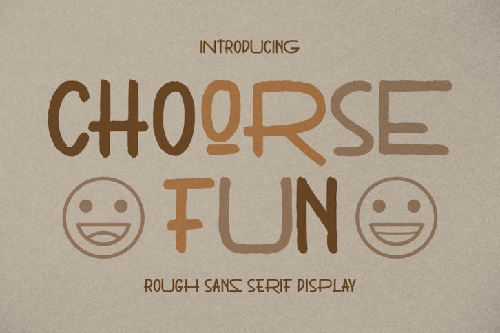 Choorse Fun Rough Sans Serif Display Font Download