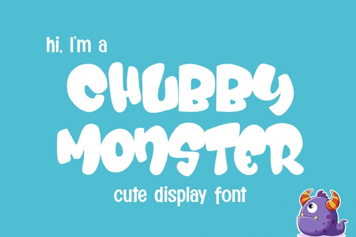 Chubby Monster - Cute Display Font Font Download