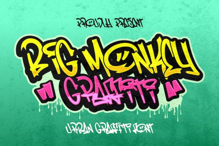 Big Monkey - Urban Graffiti Font Font Download