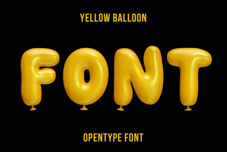 Yellow Balloon SVG Font Download