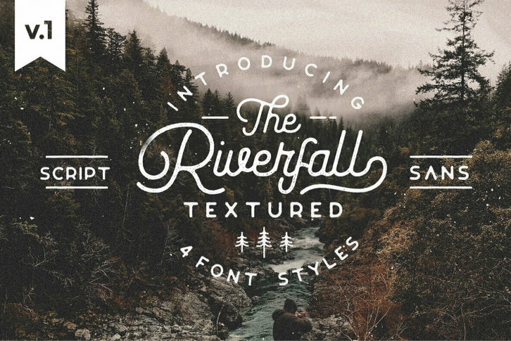 Riverfall Rounded Textured Font Download