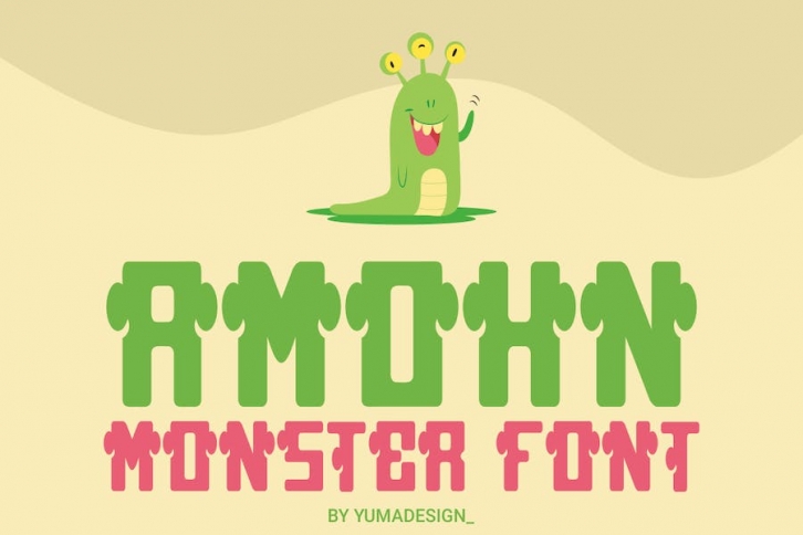 Amoxn - Monster Font Font Download