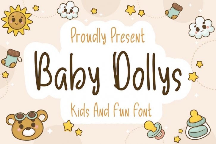 Baby Dollys - Handwritten Cute Font Font Download