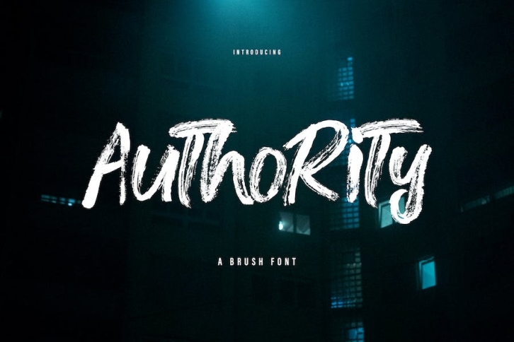 Authority Brush Fonts Font Download