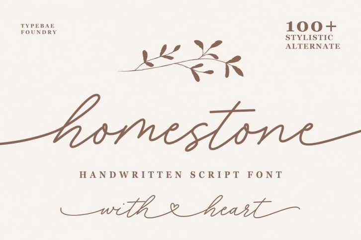 Homestone - Wedding Script Font with Swash Font Download