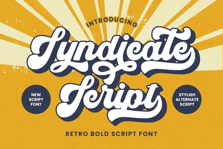 Syndicate - Retro Bold Script Font Font Download