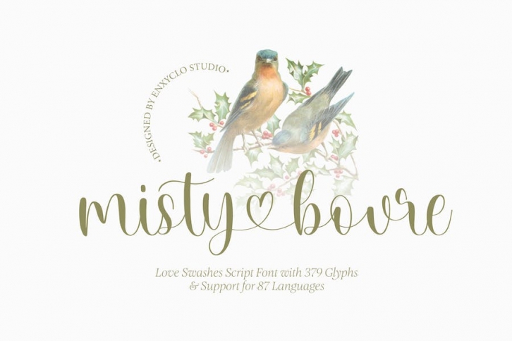 NCL Misty Bouvre - Love Swashes Script Font Font Download