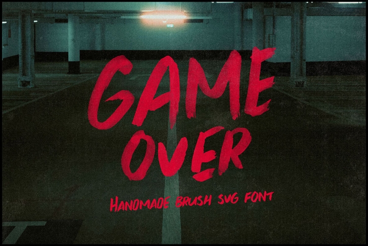 Game Over Brush SVG Font Download