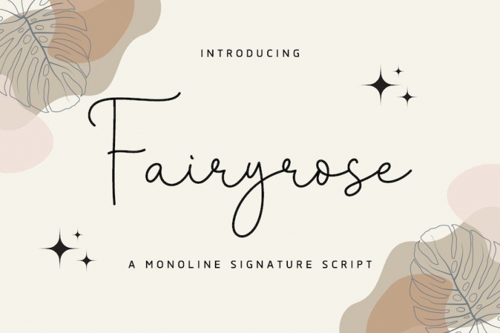 Fairyrose - A Monoline Signature Script Font Download