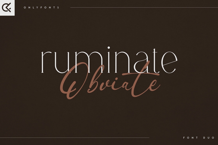 Ruminate and Obviate Font Download