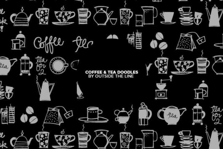 Coffee and Tea Doodles Font Download