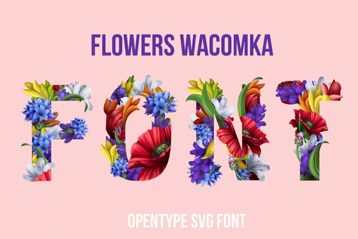 Flowers Wacomka SVG Font Download