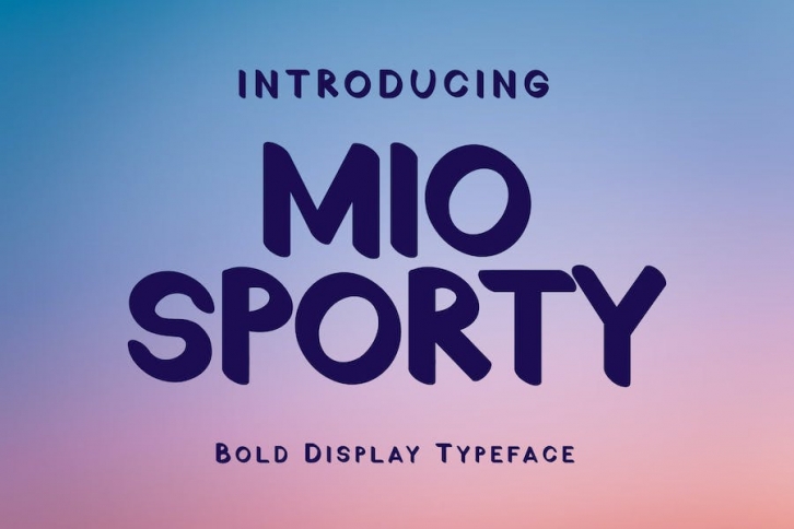 Mio Sporty Bold Display Typeface Font Download