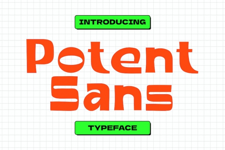 Potent Sans Display Font Font Download