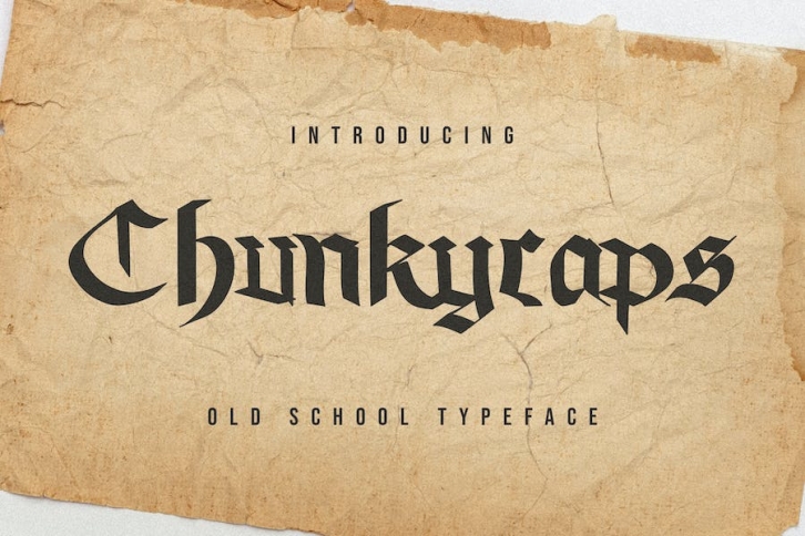 Chunky Caps BlackLetter Font Font Download
