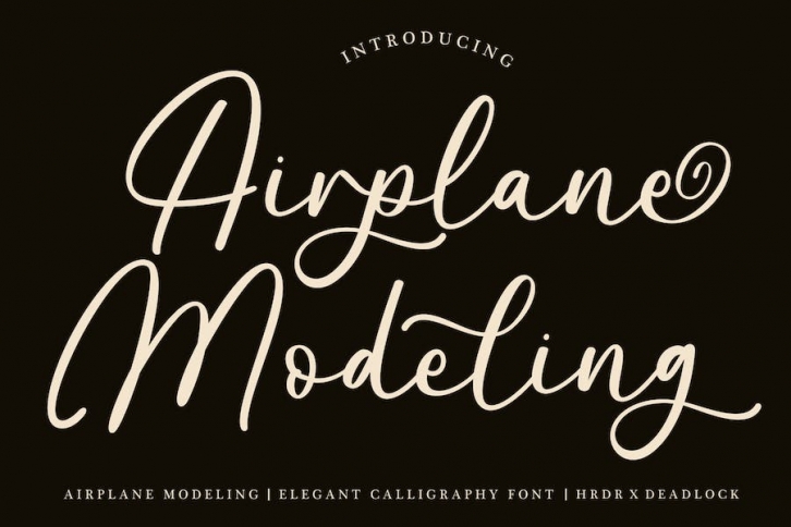 Airplane Modeling - Elegant Calligraphy Font Font Download