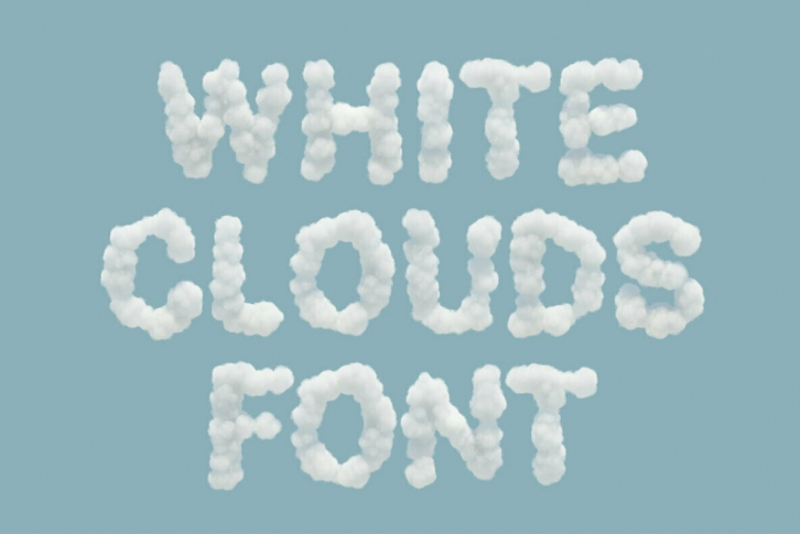 White Clouds SVG Font Download