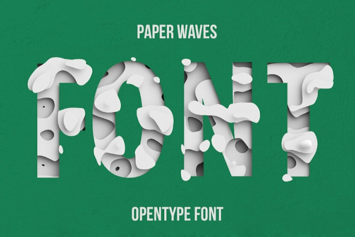 Paper Waves SVG Font Download