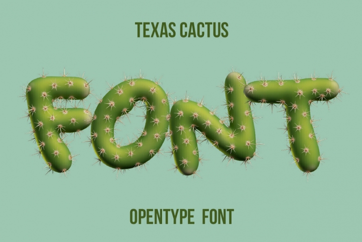 Texas Cactus SVG Font Download