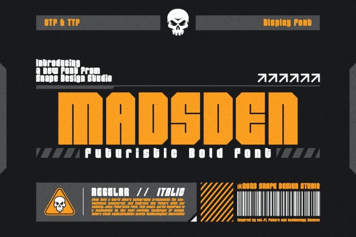 Madsden - Futuristic Font Font Download