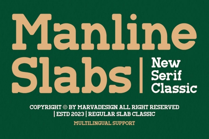 Manline Slabs - A Classic Slab Font Font Download