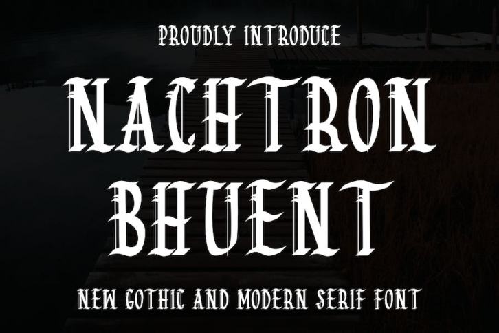 NACHTRON BHUENT - Gothic Font Font Download