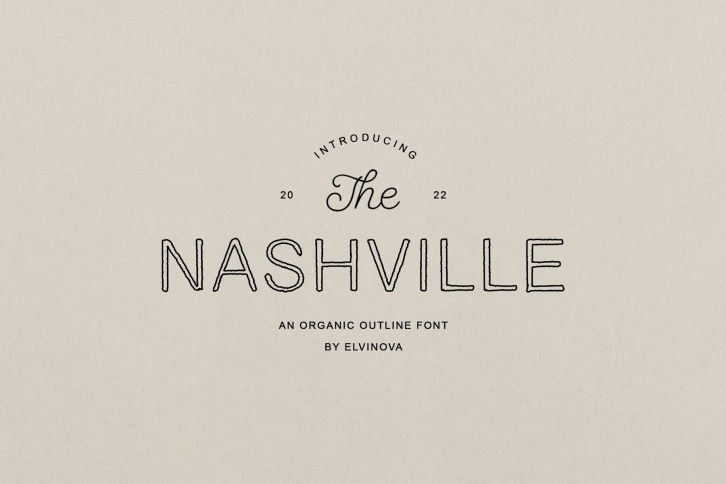 Nashville Outline Font Download