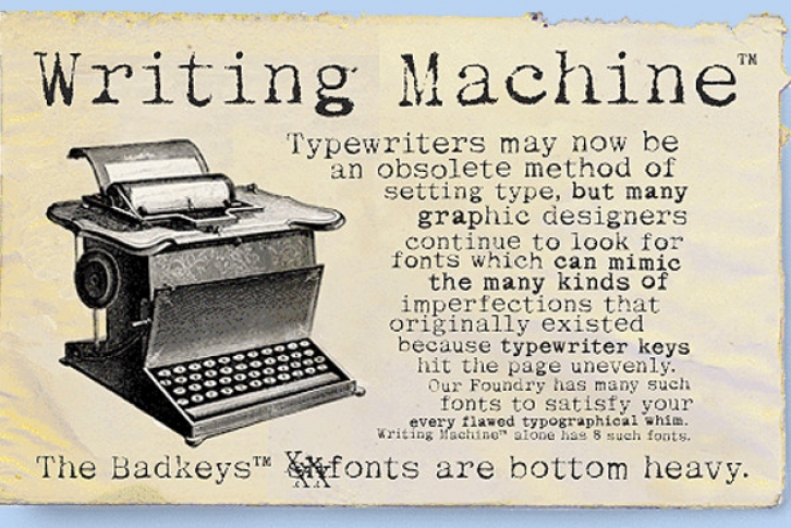 Writing Machine Font Download