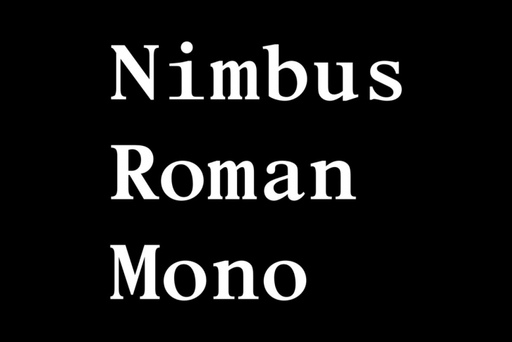 Nimbus Roman Mono Font Download