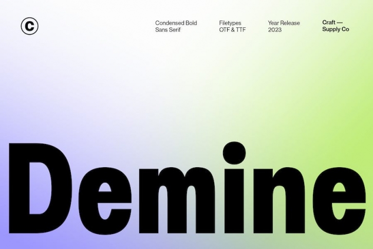 Demine â€“ Condensed Bold Sans Serif Font Download