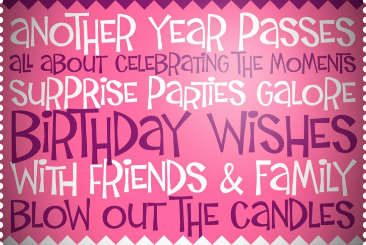 Birthday Wish PB Font Download