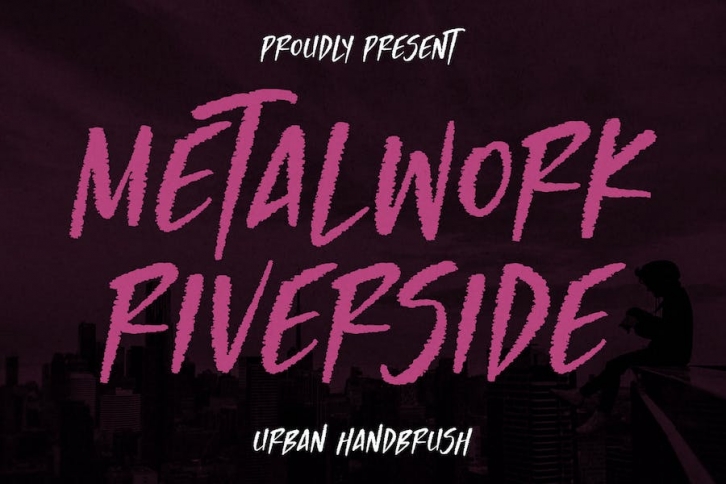 Metalwork Riverside Urban Handbrush Font Font Download