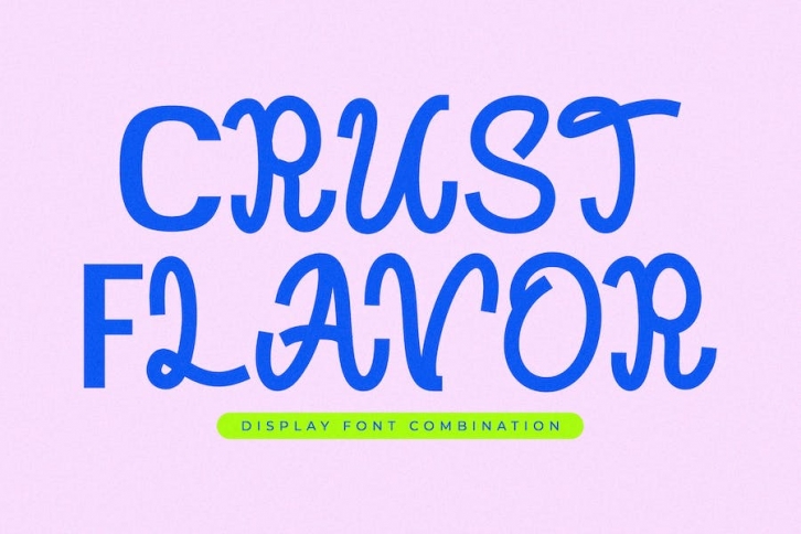Crust Flavor Display Font Combination Font Download