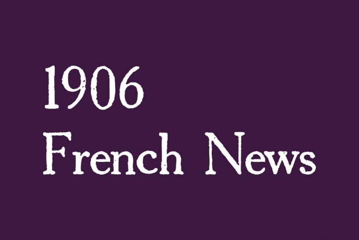 1906 French News Font Download