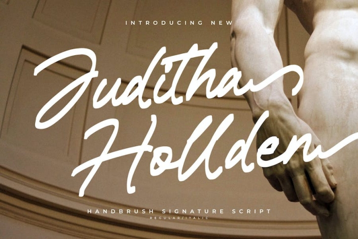 Juditha Hollden Handbrush Signature Font Download