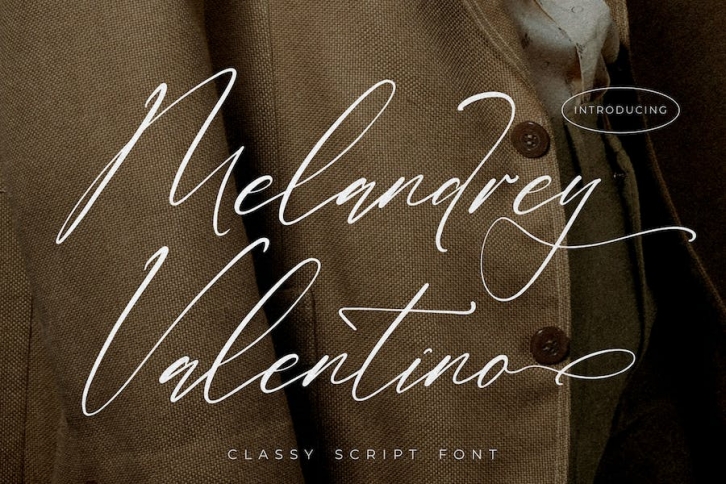 Melandrey Valentino Classy Script Font Font Download