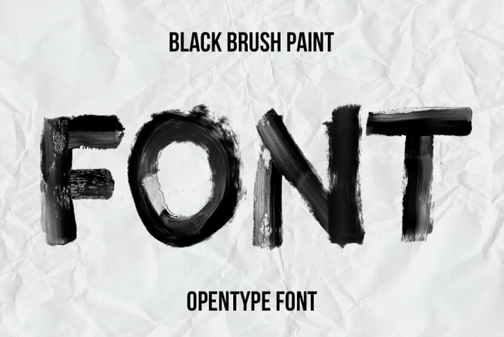 Black Brush Paint SVG Font Download