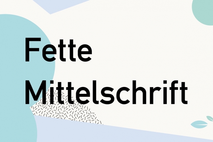 Fette Mittelschrift Font Download