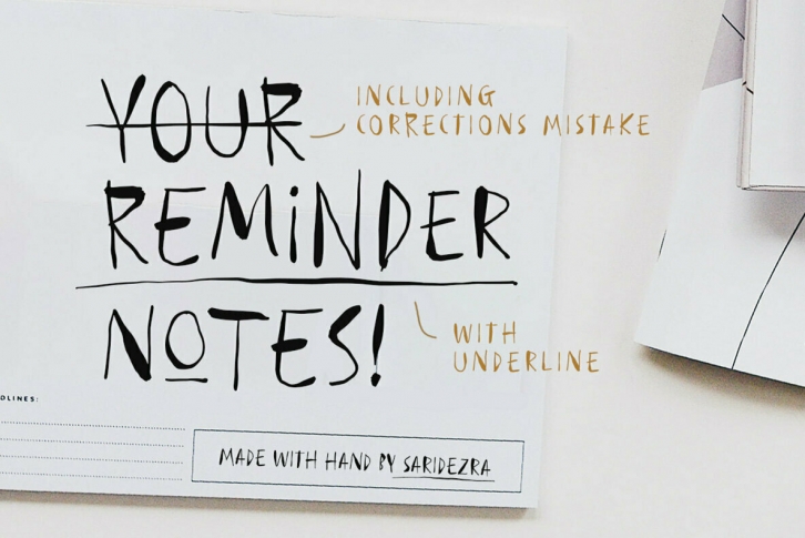 Reminder Notes Font Download