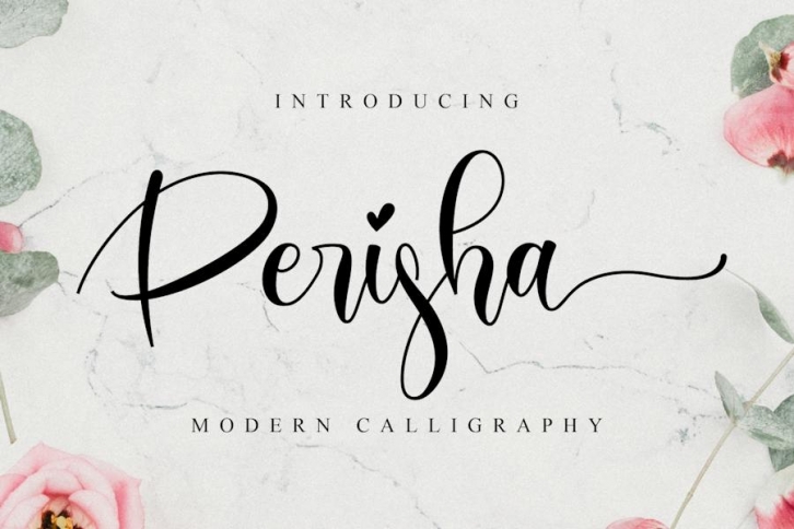 Perisha - Lovely Script Font Font Download