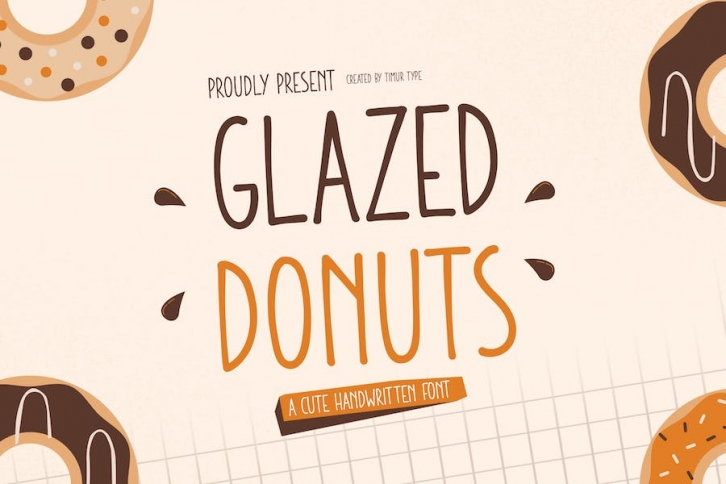 Glazed Donuts - Cute Handwritten Font TT Font Download