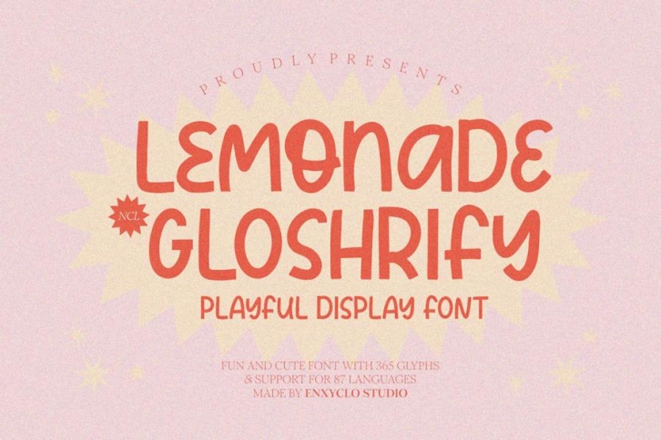 NCL Lemonade Gloshrify - Fun Handwritten Font Font Download